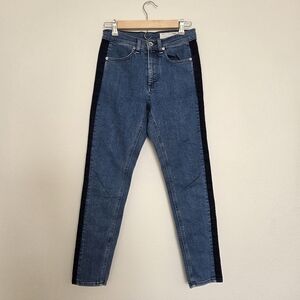 Rag & Bone Women's High Rise Mazie Jean Dark Double Indigo Size 25 USA Made